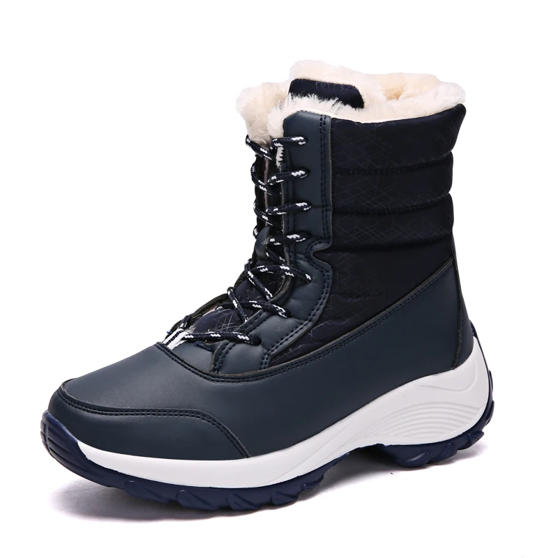 

Women Snow Boots Warm Short Fur Plush Winter Ankle Short Boots Plus Size Ladies Shoes