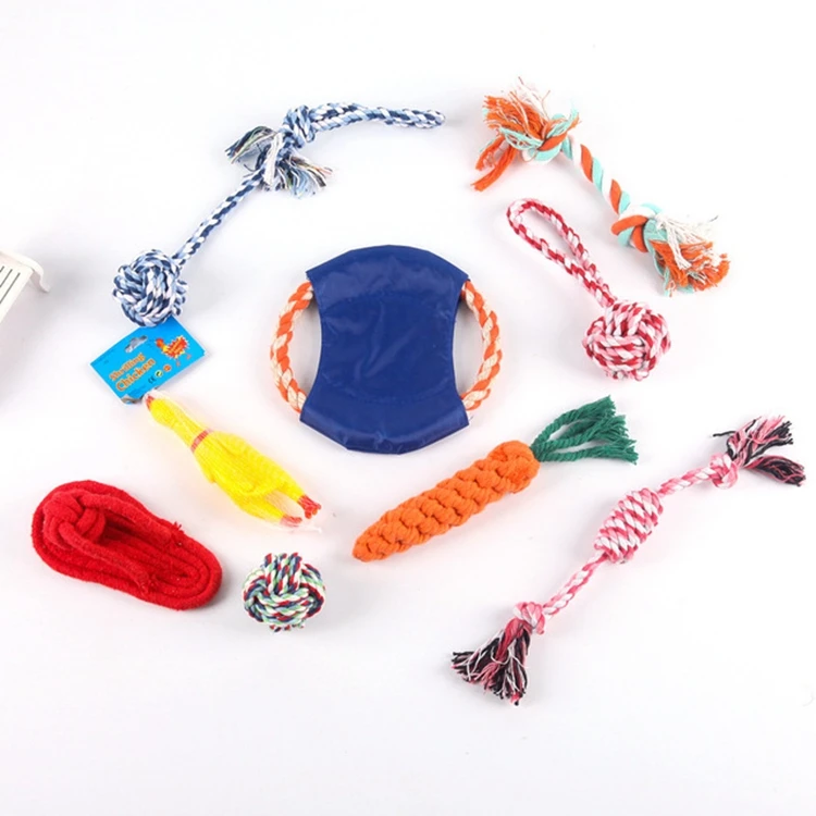 

Manufacturer wholesale bite resistance durable Small Pet Rope Toy set
