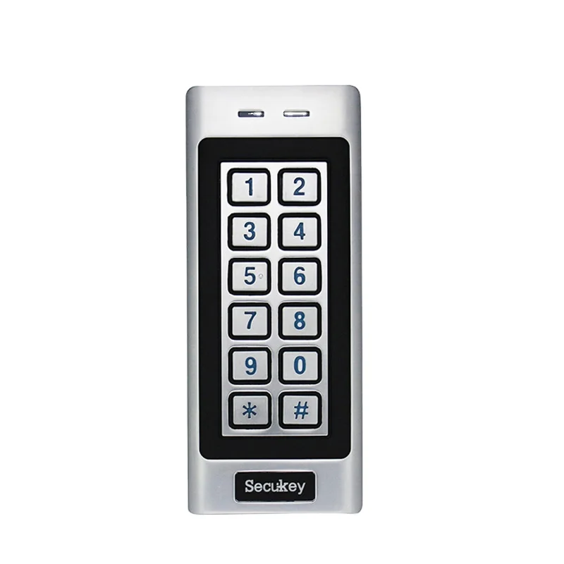 

Secukey IP66 Waterproof SK4 EM Card Reader Access Control Card Reader 1100 Users RFID Outdoor Dual-relay Keypad