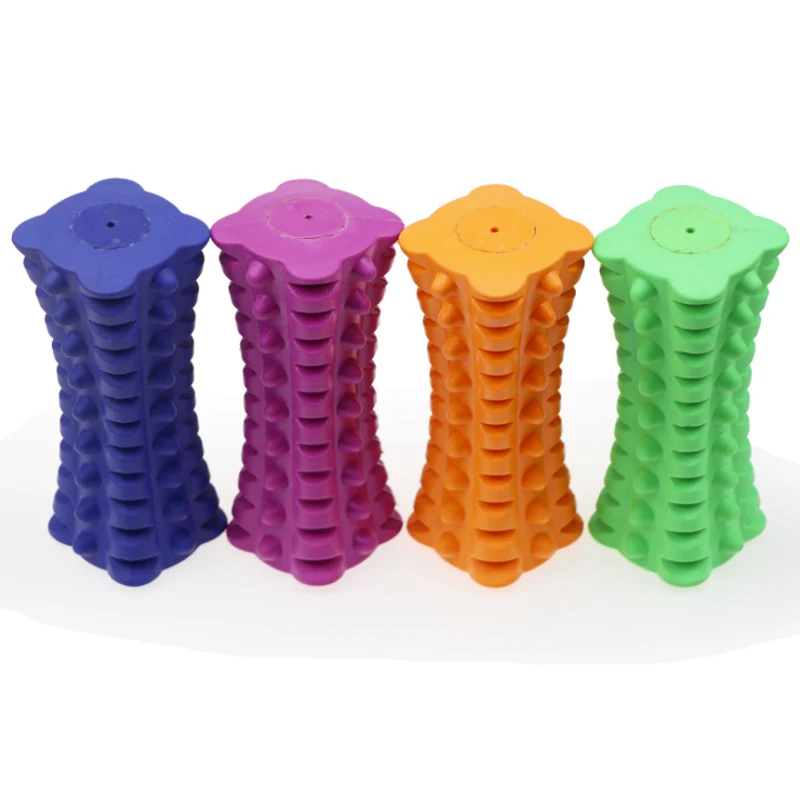 

Wholesale Interactive Tough Durable Rubber Molar Bite Pet Sounding Toys Dog Squeaky Chew Cleaning Toy, Blue,red,green,purple,black,orange