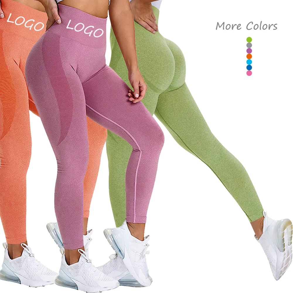 

2020 New Fashion Women Peach Hip Running Pants Workout Leggings Seamless Yoga Leggings