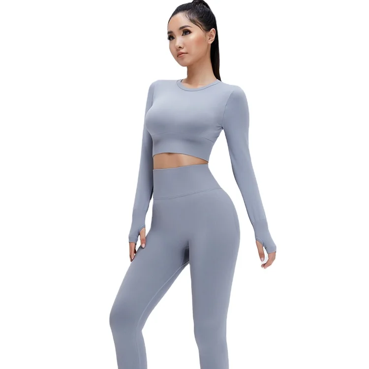 

New Autumn And Winter Gym Suits Wholesale 2 Pieces Women Seamless Activewear Fitness Yoga Sets