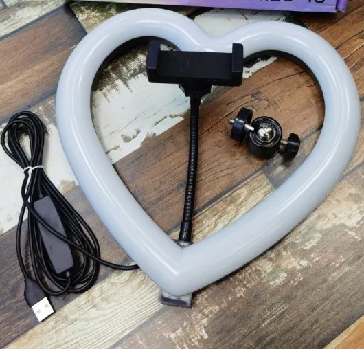 

13inch 33cm Heart LED Ring Filling Light with 2.1m Tripod for Tiktok Youtube