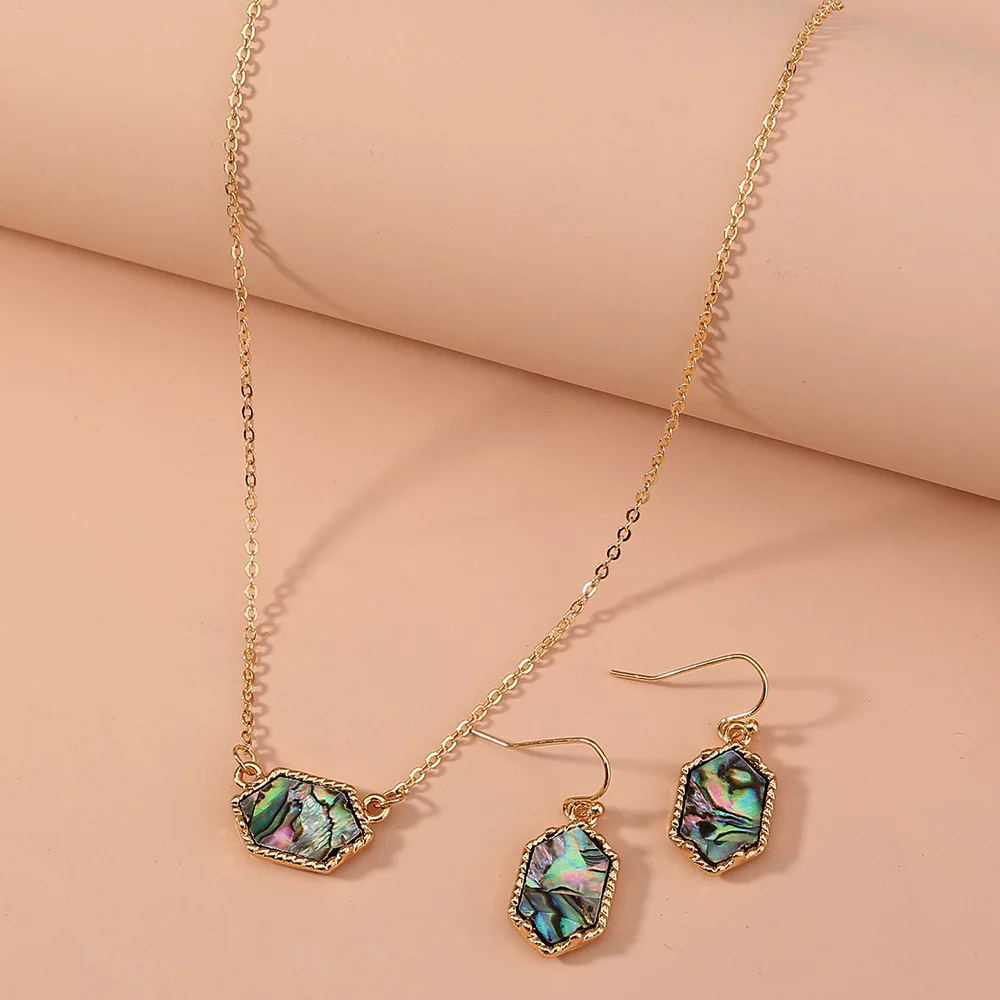 

Vintage GG Earrings Necklace Bracelet Set GG colorful Diamond Women Jewelry Set, Multicolor