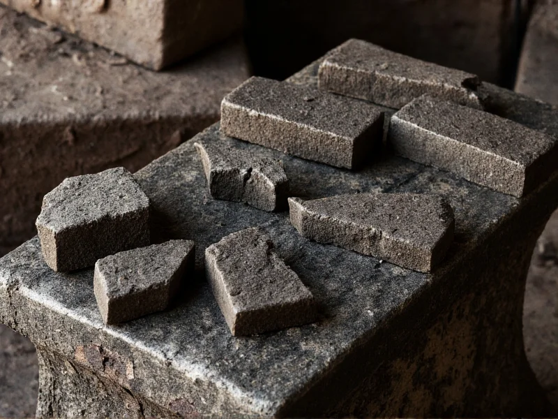 Iron blocks and ingots arranged for anvil crafting