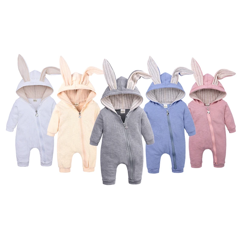 

Newborn Baby Boy Girl Romper Cotton Body Suits Bunny Baby Pajamas Baby Clothes for 0-3 Years, Picture