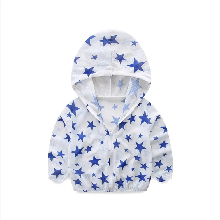 

Autumn sun protection hooded clothing baby boys wear girls clothes children coat