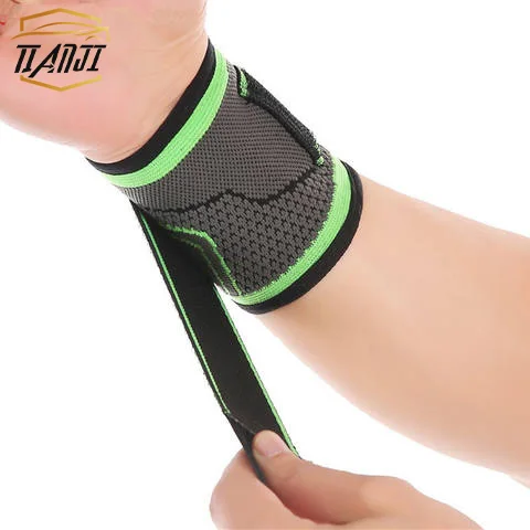

Wholesale Protective Adjustable Weight Lifting Elastic Soft Sports Fitness Exercise Training Compression Sports Fitness Bracer, Black-green