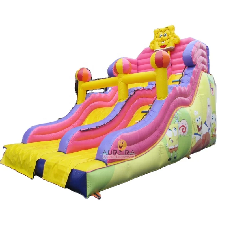 

Commercial inflatable water obstacles slide water trampoline slides cartoon slide for sale, Customized