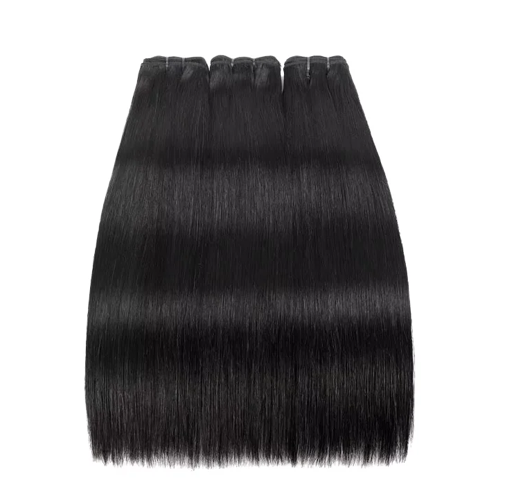 Hot Selling Human Hair Bundles Natural Cuticle Aligned Raw Indian Hair Vendors Unprocessed Super Double Drawn Virgin Hair Weave