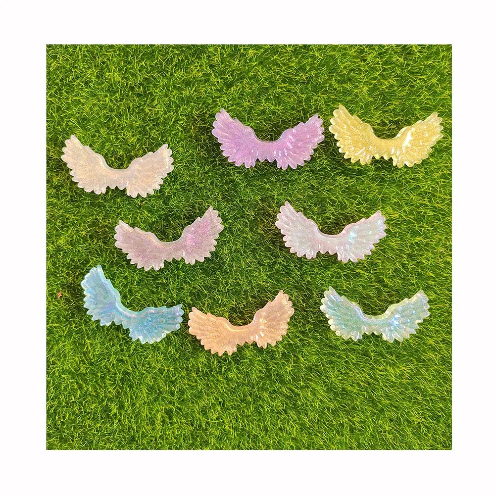 

Iridescent Colorful Acrylic Wing Beads Cute Slime Charms for DIY Crafts Accessories