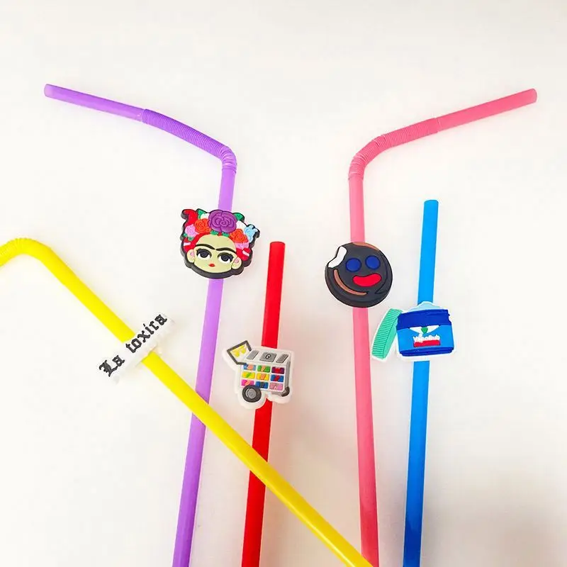 

new design straw topper for decoration custom straw topper hot sell design Mexican straw topper for kids gift