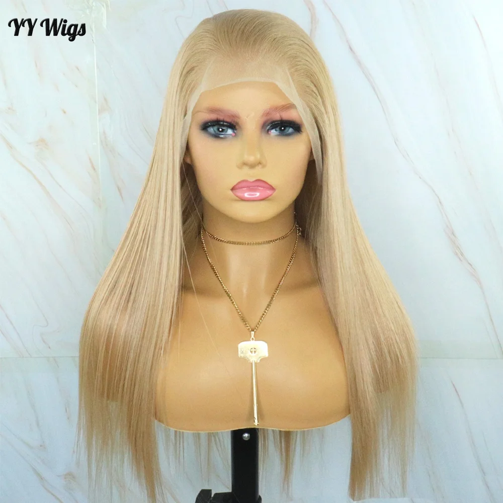 

Long Silky Straight Synthetic Lace Front Wig Futura Hair 13X6 Synthetic Lace Wig For Women Heat Resistant Blonde Lace Front Wig