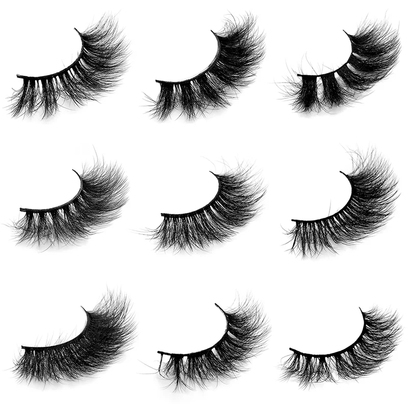 

private label 15 mm 20 mm curly 8d whispy mink eyelashes 3d mink hair false eyelashes