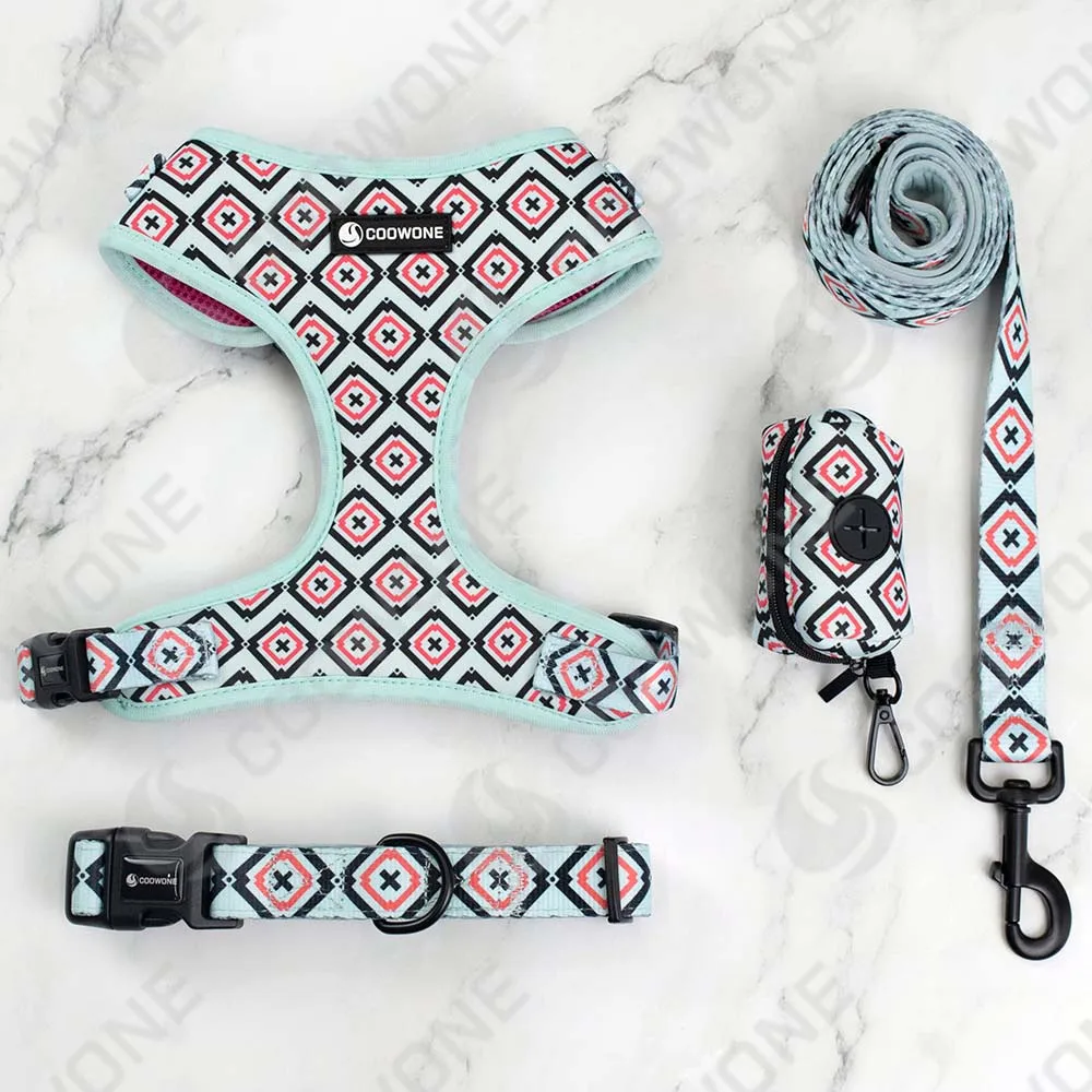 

Soft Padded Dog Harness Dog Harness Set And Leash Bandana French Bulldog Harness, Any pantone color