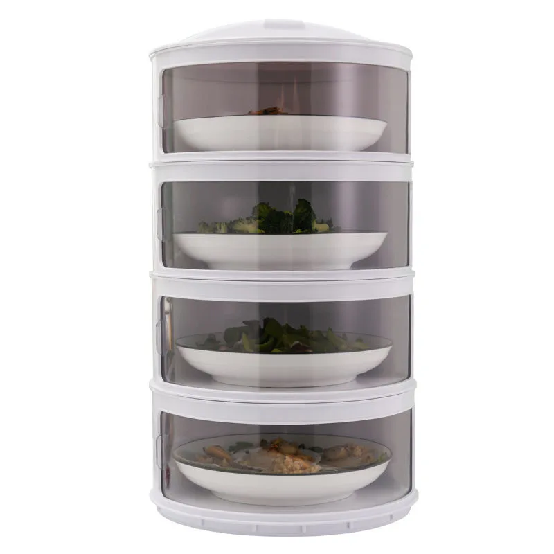 

Ort Container Dustproof Boxes Multilayer Storage Cover Keep Freshness Food Storage Box Transparent A2213 Foldable Eco Friendly, Clear