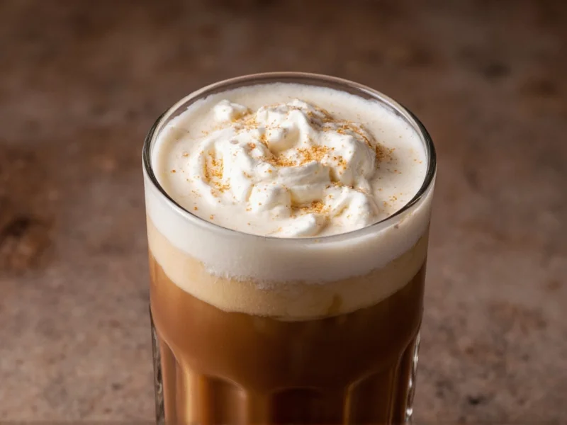 Homemade Kahlua in cocktail with whipped cream