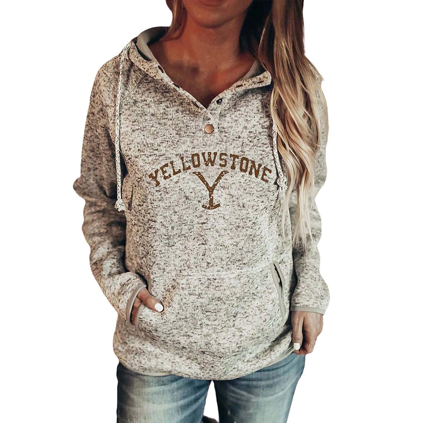 

New Arrival Women Yellowstone Hoodie Casual Long Sleeve Sweatshirt, Pictures show