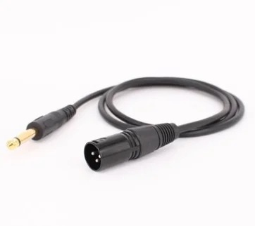 
6.35mm TRS Male to 3 PIN XLR Male Balanced Cable Black 6ft 