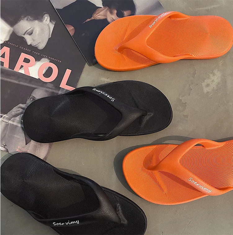 

Wholesale colorful custom pvc slipper thong sandals beach flip flops soft eva outdoor beach unisex bulk beach flip flop