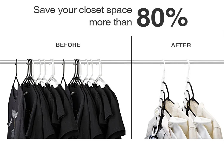 Plastic Closet Space Saving Wardrobe Clothing Magic Hangers Organizer for Cloths
