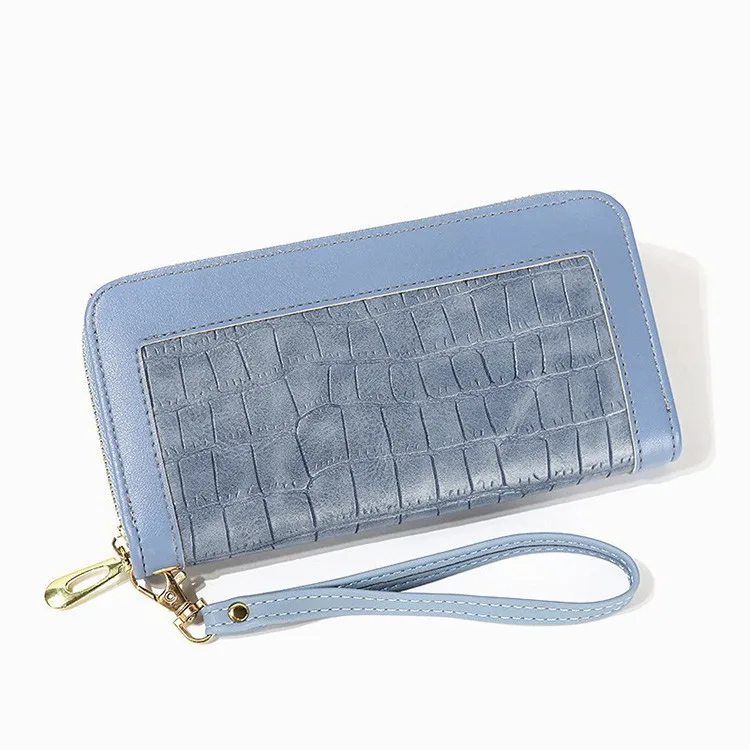 

AZB331 New arrival RTS PU leather wallet for women ladies long purses alligator wallet women classic concise fashion purse, Various color available