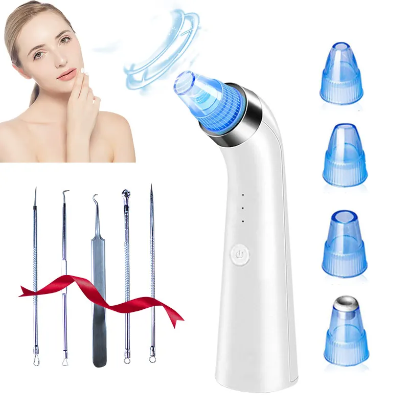 

Family expenses Pore Vacuum Extractor Blackhead Suction Remover Facial Cleaner Pore Cleanser, White