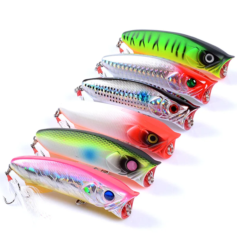 

Popper Lures Wholesale 8cm 11.3g Popper Artificial Hard Bait Plastic Fishing Lures