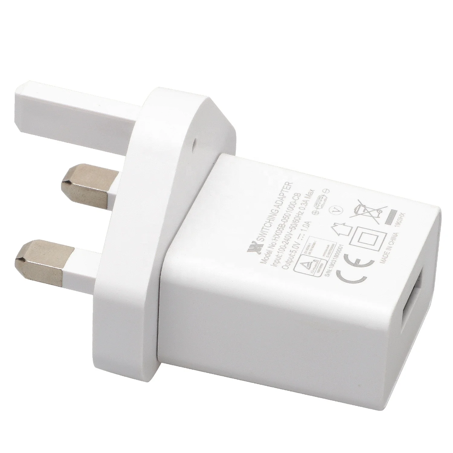 
BS CE EMC ERP LVD Certificated USB Wall Power Adapters Charger uk plug 5V 1A 1.2A 1.5A One Port Power Adapter 