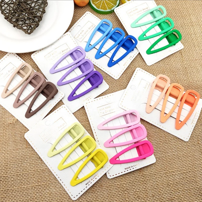 

MIO 3 pcs/set Korean Hair Clips Simple And Colorful Pantone Color Of The Year Very Peri Hair Clip For Girls