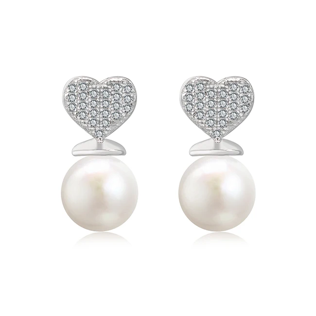 

925 Sterling Silver fashionable pearl earrings silver 925 earrings
