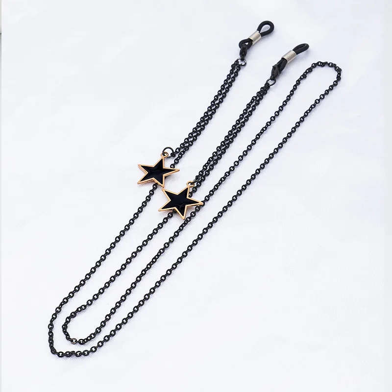 

Anti - dropping Metal Star Charm Black Sunglasses Glasses Chain For Eyeglasses