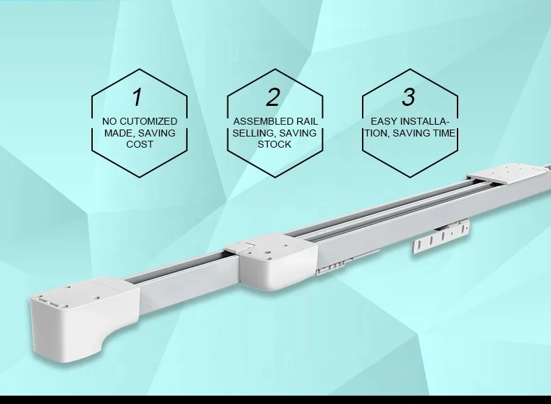 
Brand New Adjustable Electrically Operated Telescopic Curtain Railswith High Quality adjustable curtain rod set 