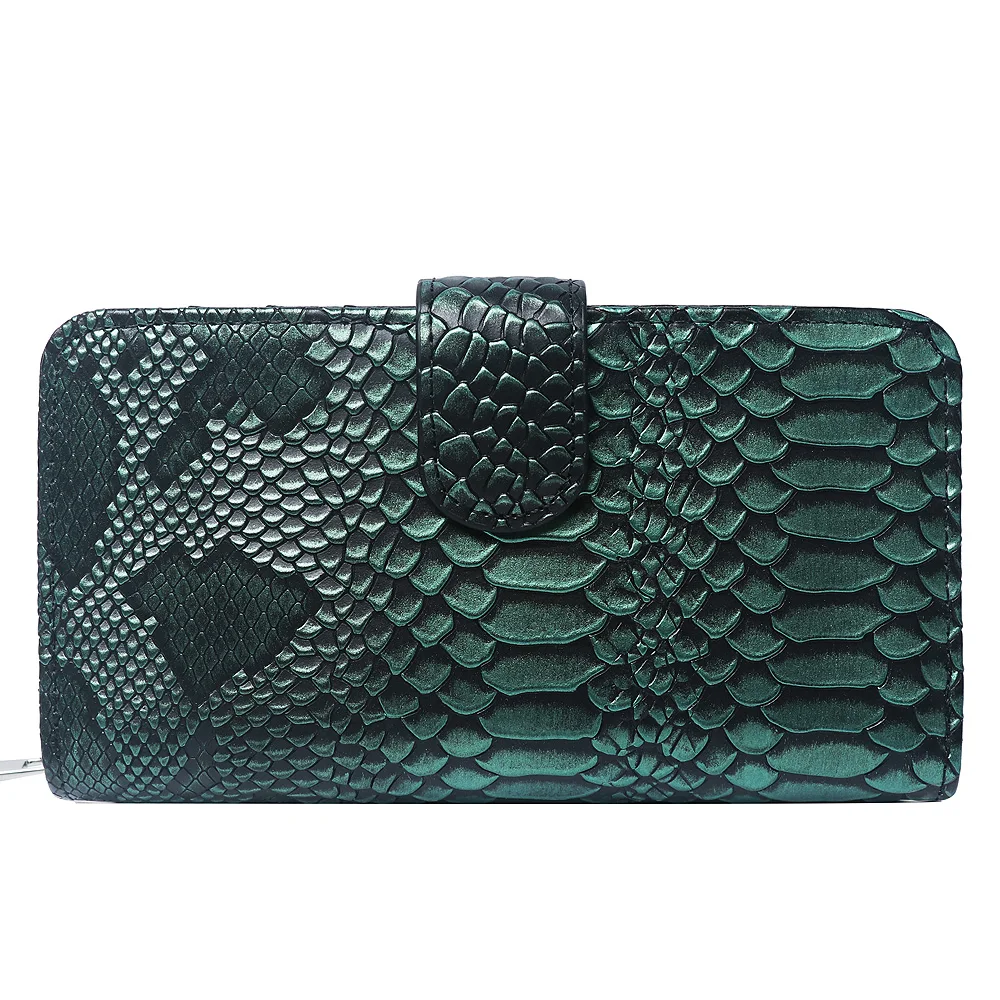 

2020 New Arrival Animal Pattern Crocodile Snake Clutch Python Leather Long Phone Wallet Bag For Women With Phone Holder, 12 colors available
