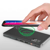 

New Model Built In 3-in-1 Cable 100000mAh Multifunctional Wireless Charging Power Banks for iPhone 11