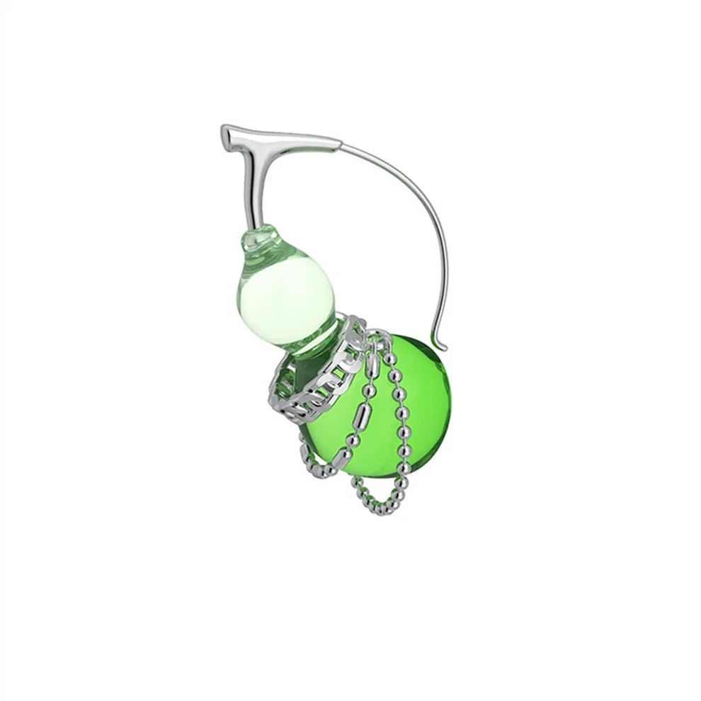 

Personality gourd gradient color a variety of wear method ear stud layer ear bone clip, Green