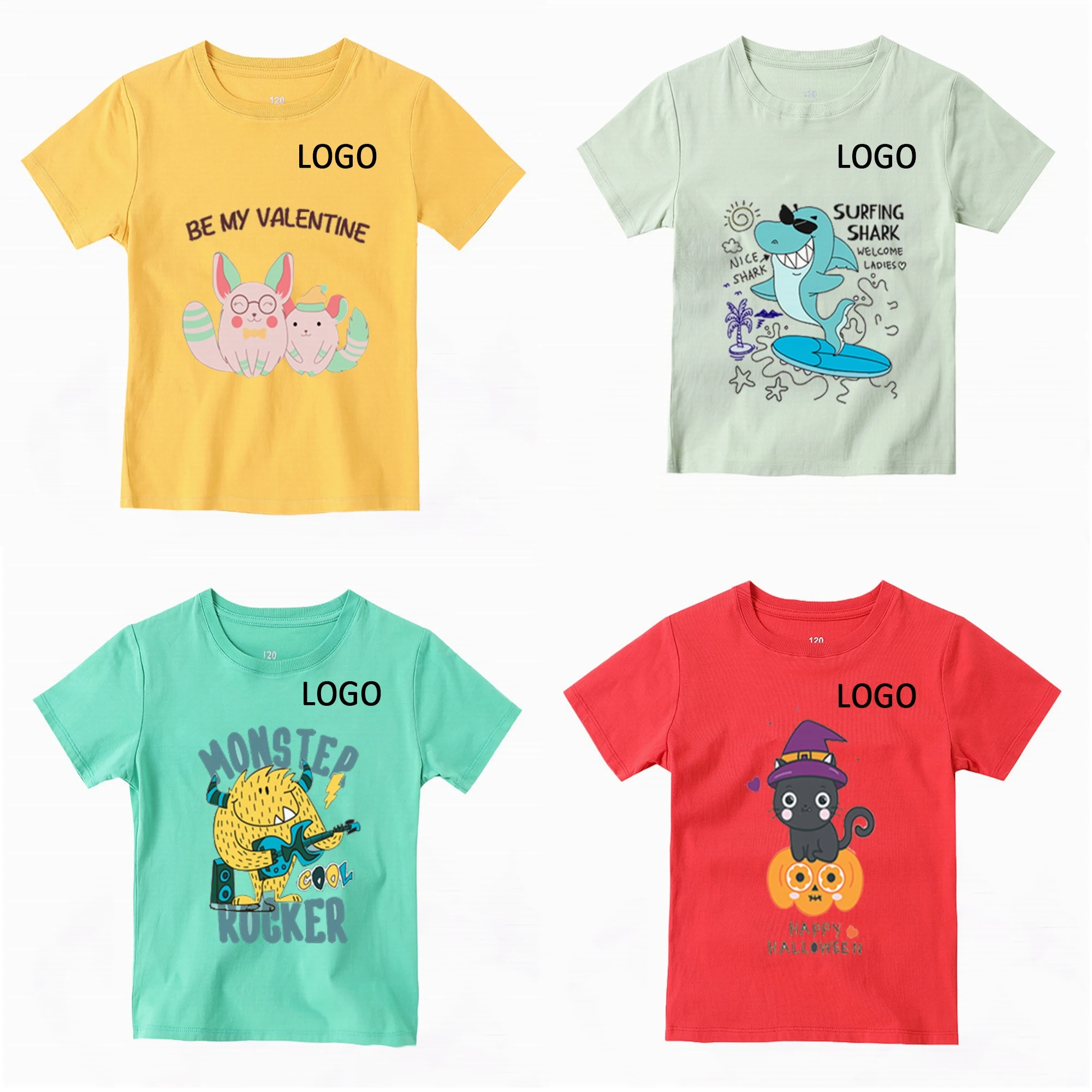 

2022 Summer Cotton Kids Tshirts Boys Custom T Shirt Hot Tees