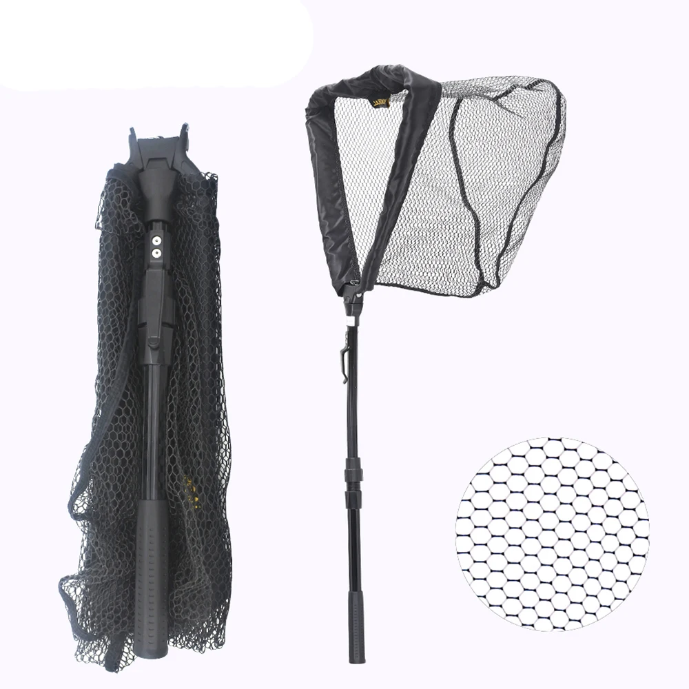 

HONOREAL 95mm 160mm 210mm mesh telescopic rubber fishing landing net