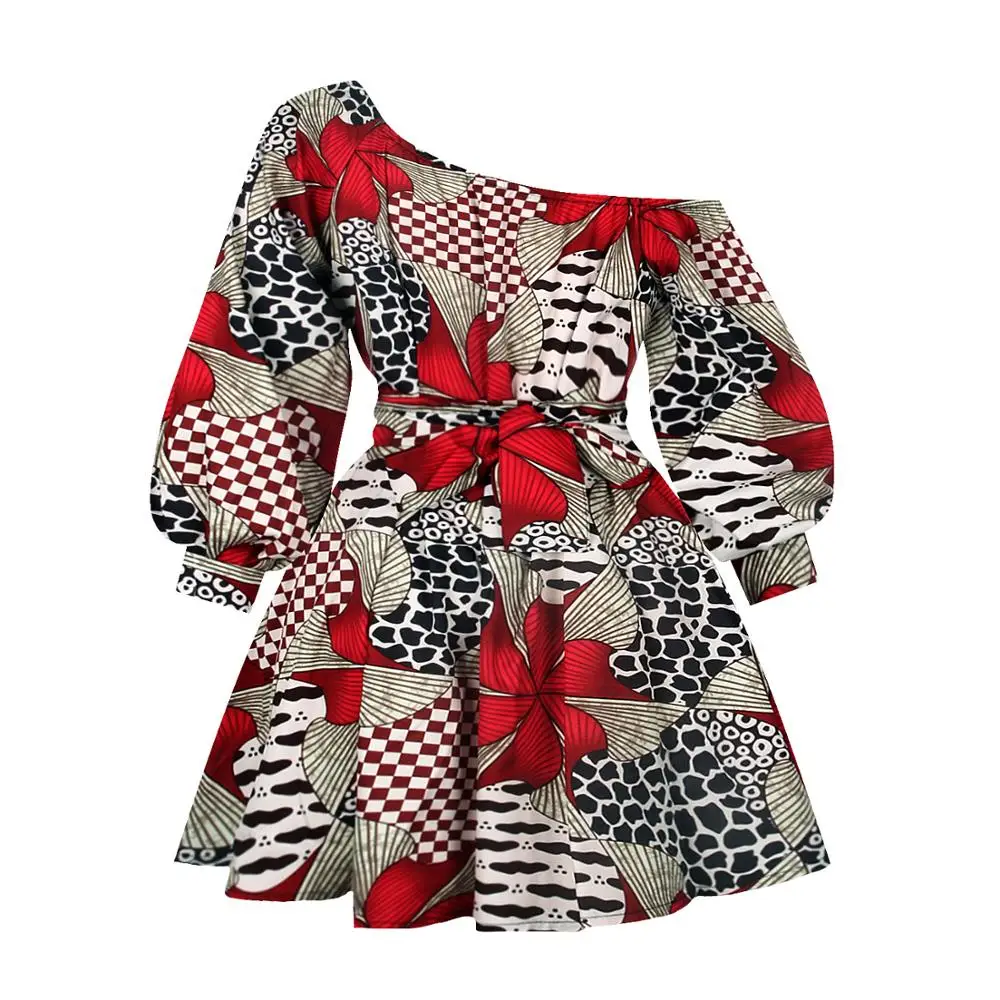 

2020 Hot Sale Wholesale Off Shoulder Women african clothing kitenge dress for lady, As show