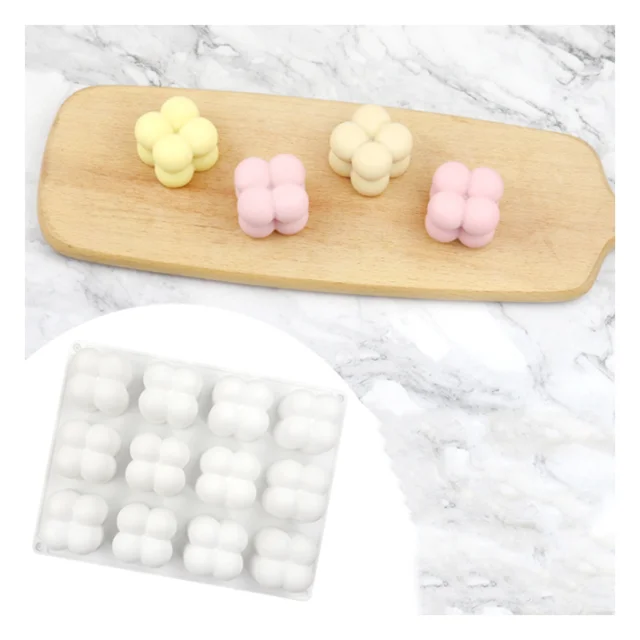 

3D Magic Cube Cloud Bubble Fondant Silicone Mold for Cake Ice Cream Chocolate Pastry Dessert Handmade Artwork Crafts Candle mold