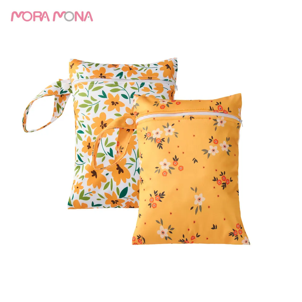 

Mora mona Waterproof and Reusable Diaper Wet Bag PUL Printing Wet Bag for Sanitary Pads menstrual pad bag Wholesale, As showing/custom