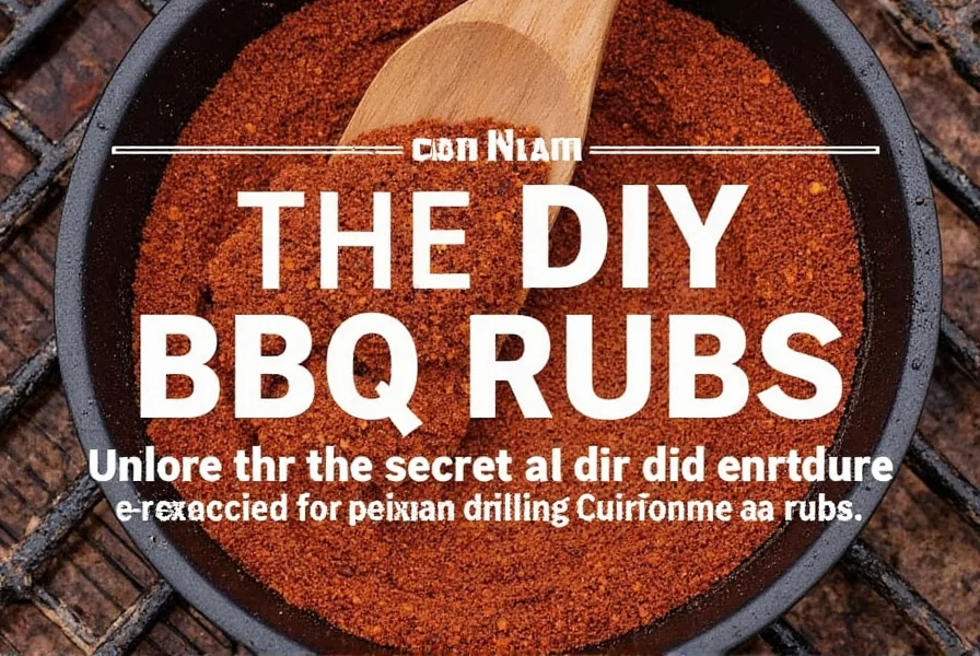 BBQ rub mix on wooden table