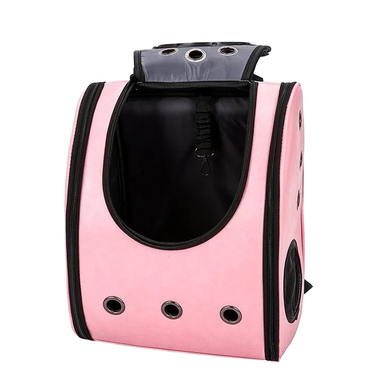 

Pink ladies leather pet bag, Customized color