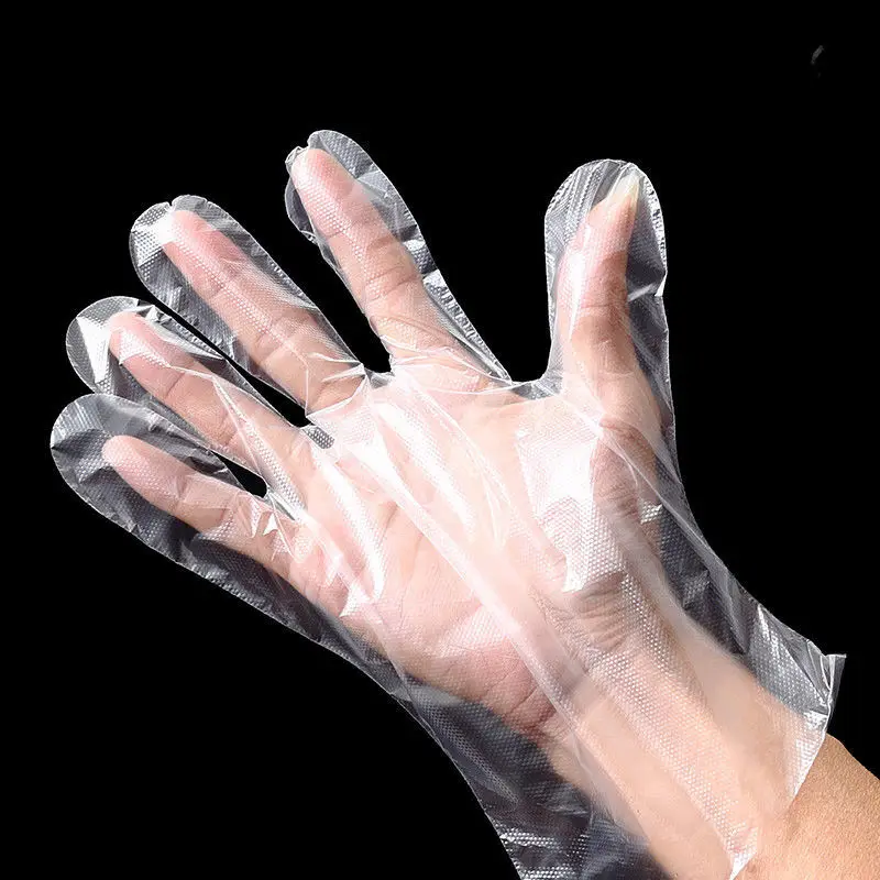

Kitchen Box-packed Disposable Gloves Catering Food Plastic Transparent Film PE Glove