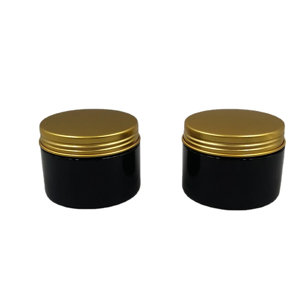 

4oz Black cosmetic jar / plastic hair gel jar