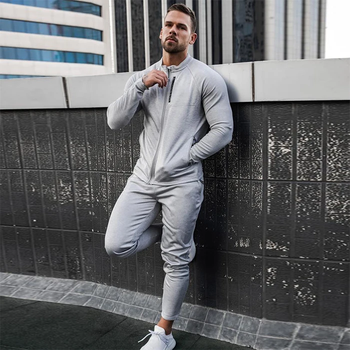 

OEM custom brand logo plus size zip up running skinny jogger set jogging suits sweatsuit men, Black,gray or oem