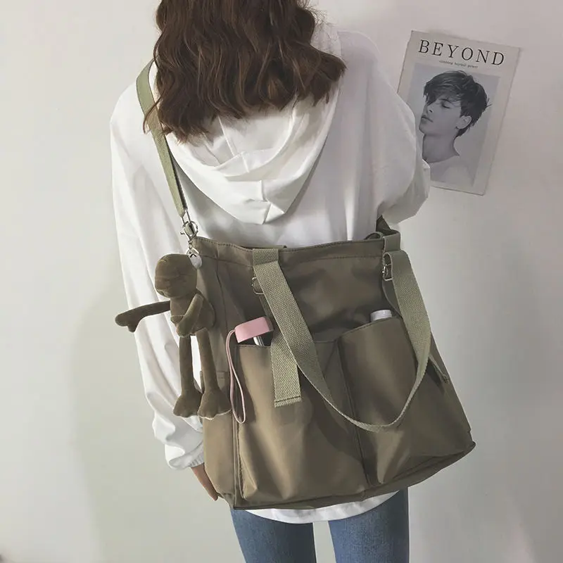 

Waterproof Large Canvas Totes Shoulder Handbags Female Crossbody Bags for Women Casual Tote Purses