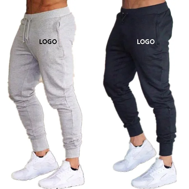 

2020 Custom Logo Printing Men Tracksuit Cotton Jogger Pants Sublimation Joggers Male Sport Wear Tapered Slim Fit Sweatpants Soft