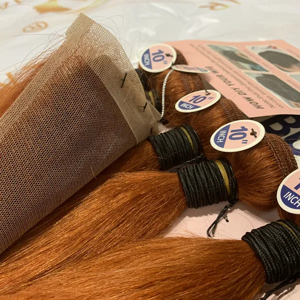 

Wholesale grade 10a brazilian cheap Human Hair Weave 6 In 1 packet hair with closure celebrity vendor custom logo hair care, Natutal black