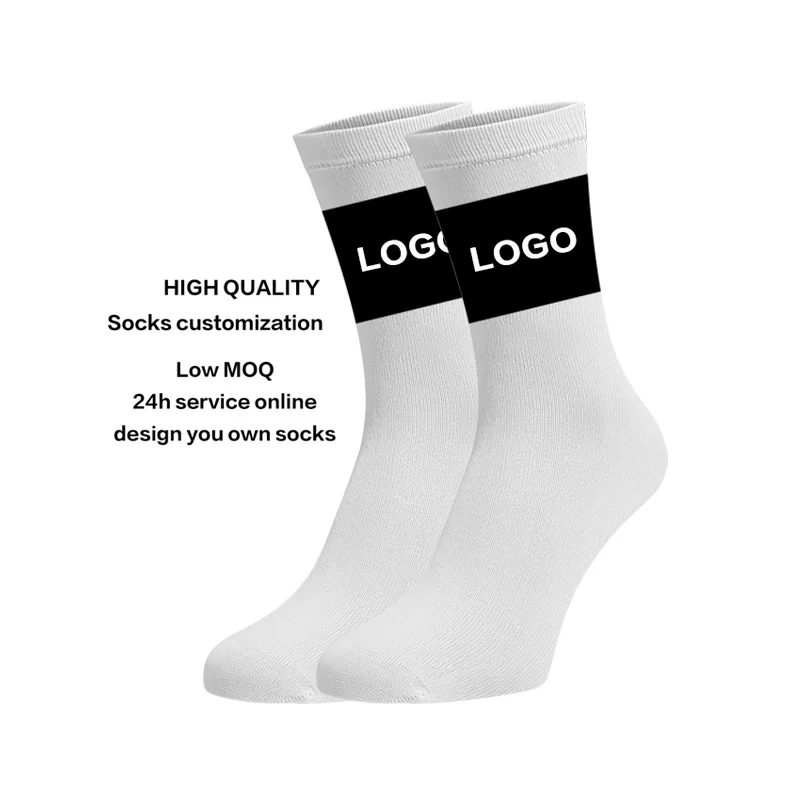 

OEM Crew Men Calcetines Customize Knitted Embroidered Design Athletic Logo Custom Sock, Colors